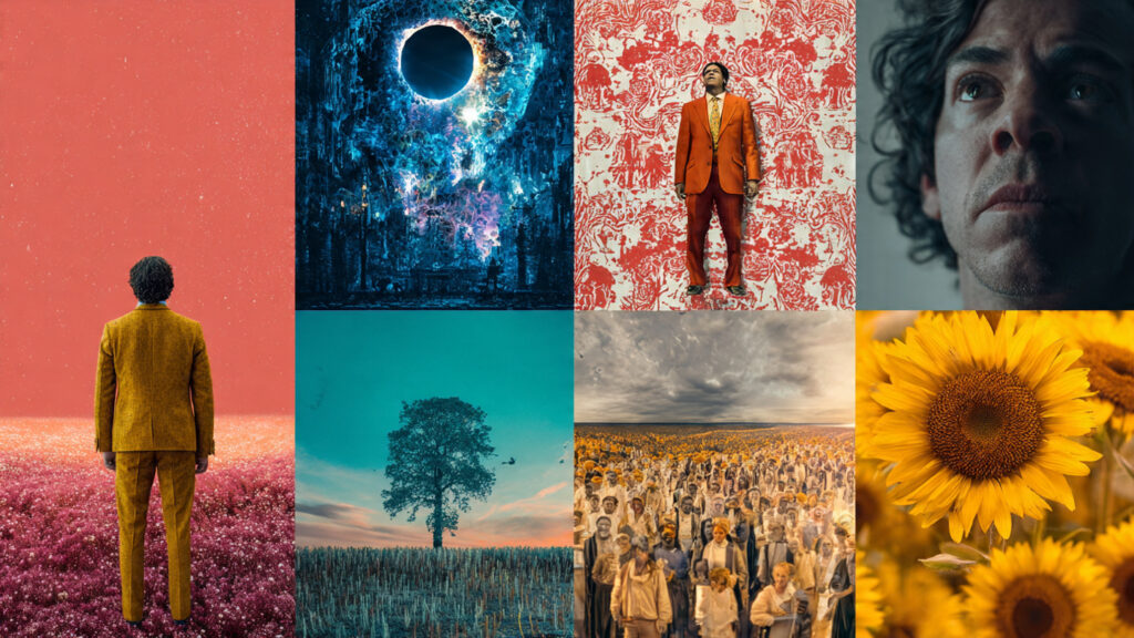 Collage of iconic, thought-provoking scenes from HBO Max comedic originals 