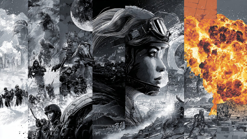 Action Movies 2026: Full Movie English – Top 10 Blockbusters Streaming Now 2 Dynamic promotional image featuring a collage of explosive action movie scenes from 2026.