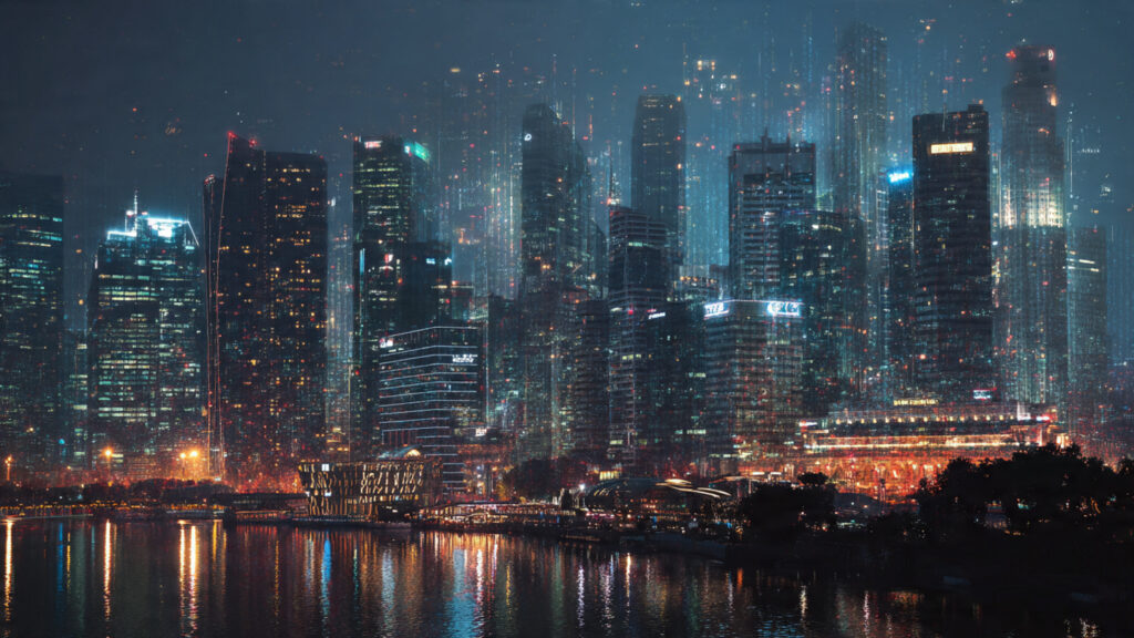 Cannes & Venice 2026: The European Festivals Redefining Global Cinema's Future 3 Futuristic cityscape with AI elements overlayed
