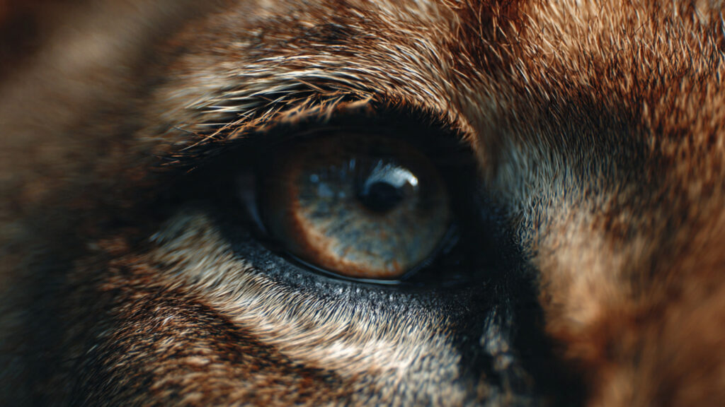 The World in Breathtaking 4K: National Geographic's Visual Masterpieces on Disney+ 3 A close-up shot of an animal's face, showcasing intricate details like fur texture or eye reflection, filmed in high definition.