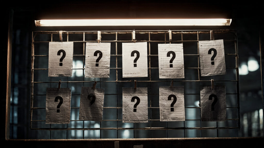 A mock-up of a casting call board for The Daniels' new film, with question marks for the lead role